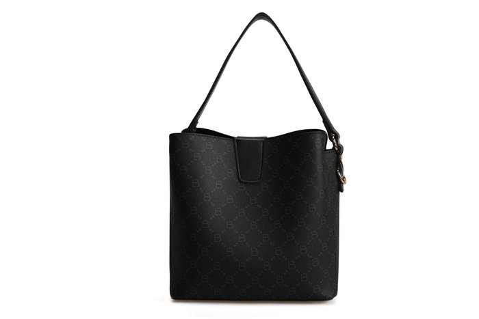 Lucky Bees Bolso de mano 328 v2, Piel de polivinilo, Negro y Gris